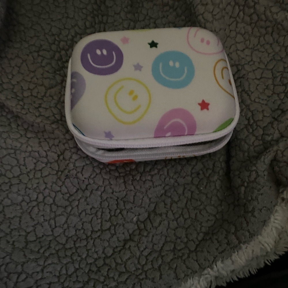 Colorful Smiley Face Accessory Case - Picture 1 of 5